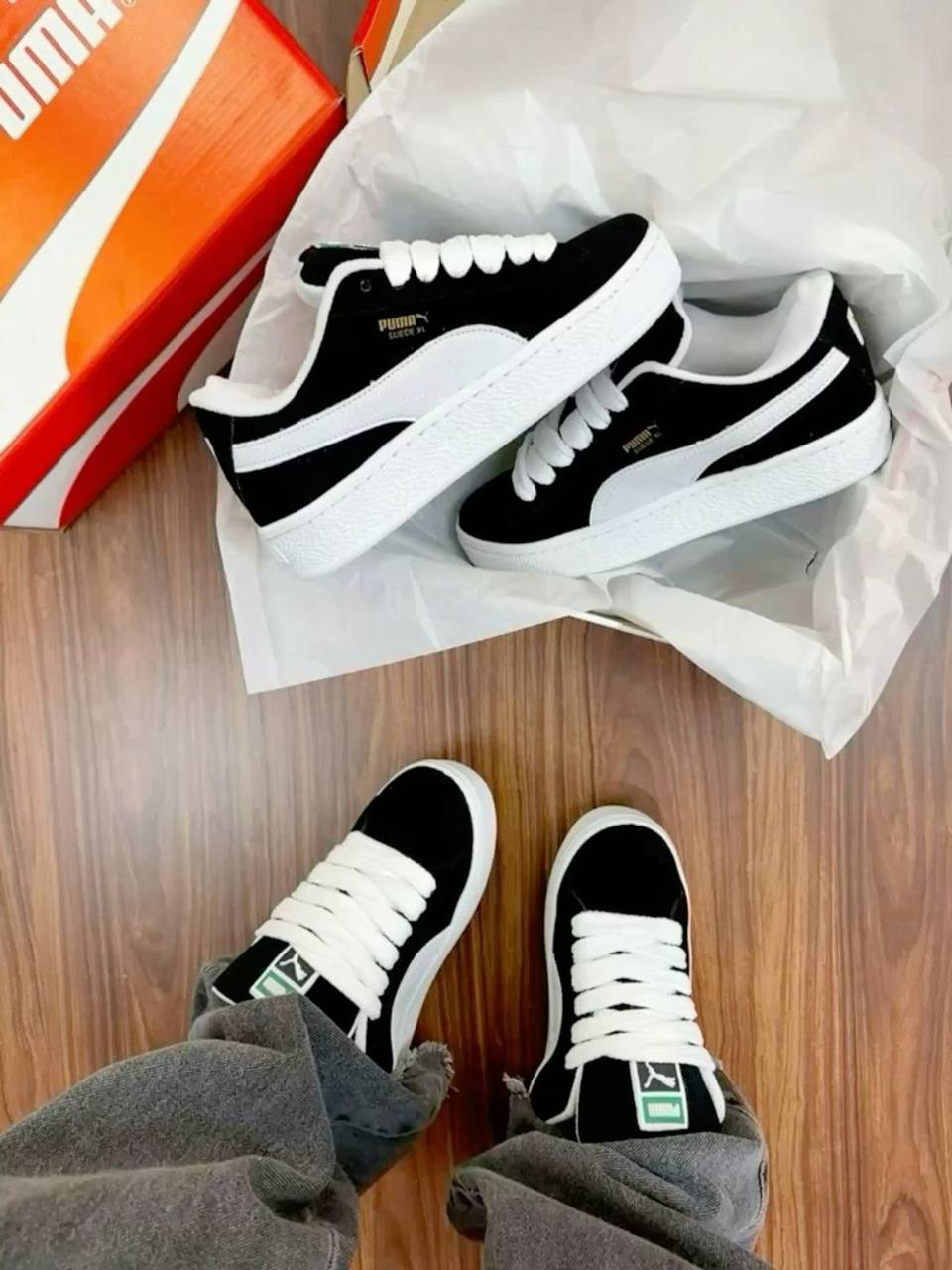 Puma Suede Classic Black White